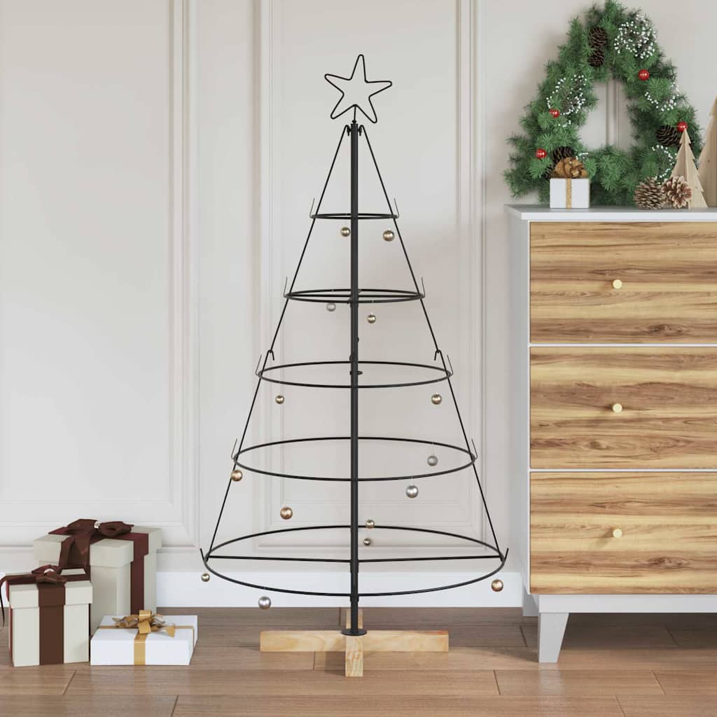 Kerst Cone Boom met standaard Zwart 126 cm Staal is nu te koop bij PeponiXL, paradijselijk wonen!