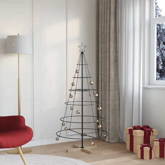 Kerst Cone Boom met standaard Zwart 154 cm Staal is nu te koop bij PeponiXL, paradijselijk wonen!