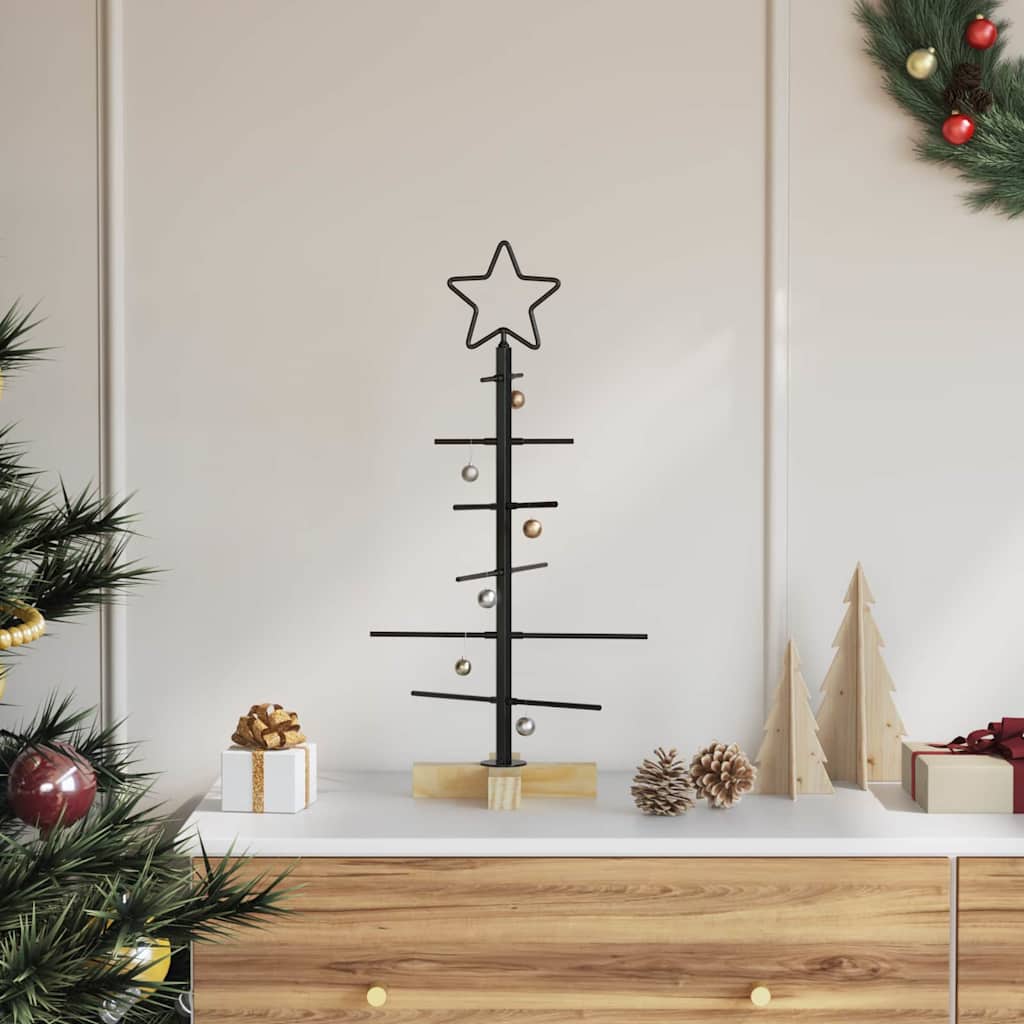 Metalen kerstboom Zwart 59,5 cm Poedergecoat staal is nu te koop bij PeponiXL, paradijselijk wonen!
