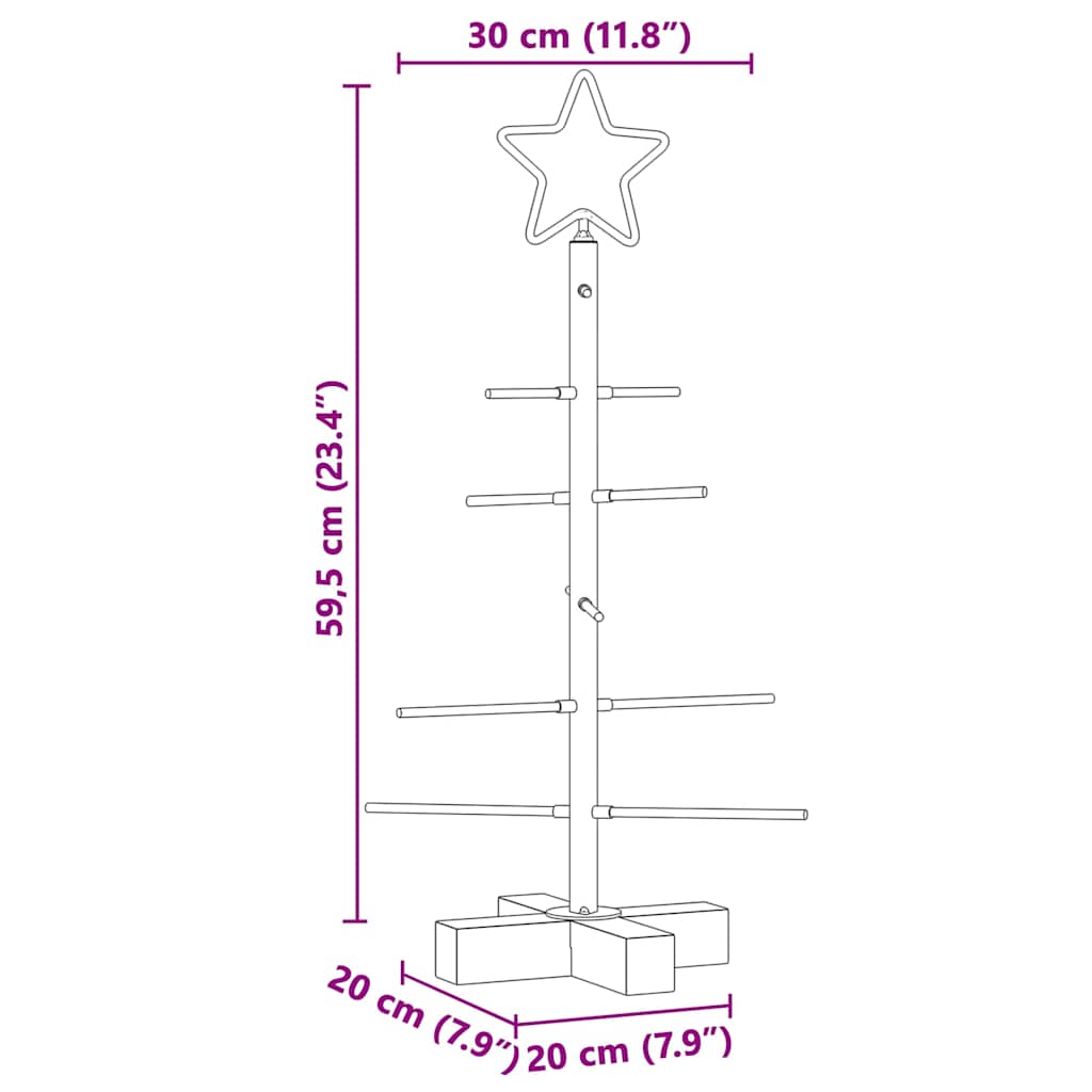 Metalen kerstboom Zwart 59,5 cm Poedergecoat staal is nu te koop bij PeponiXL, paradijselijk wonen!