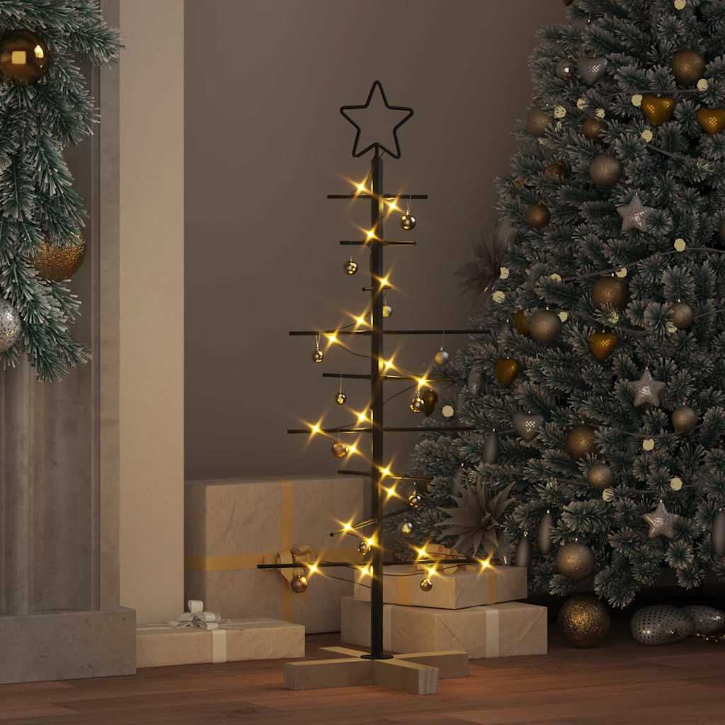 Metalen kerstboom met standaard Zwart 89 cm Poedergecoat staal is nu te koop bij PeponiXL, paradijselijk wonen!