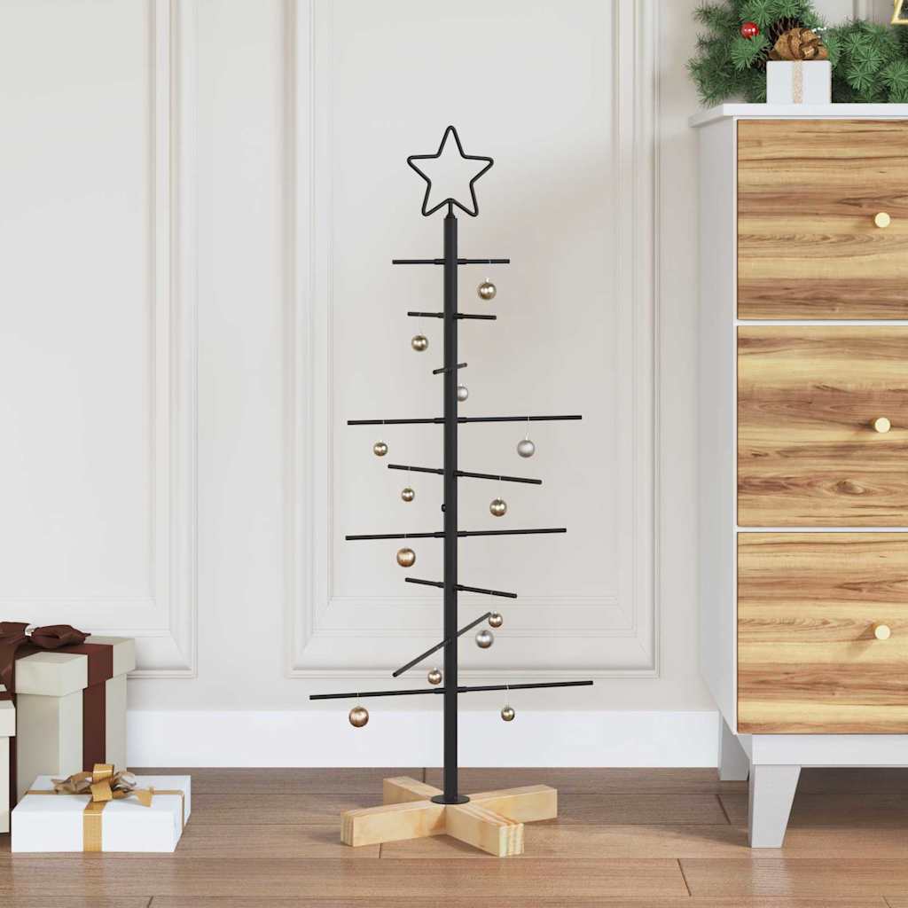 Metalen kerstboom met standaard Zwart 89 cm Poedergecoat staal is nu te koop bij PeponiXL, paradijselijk wonen!