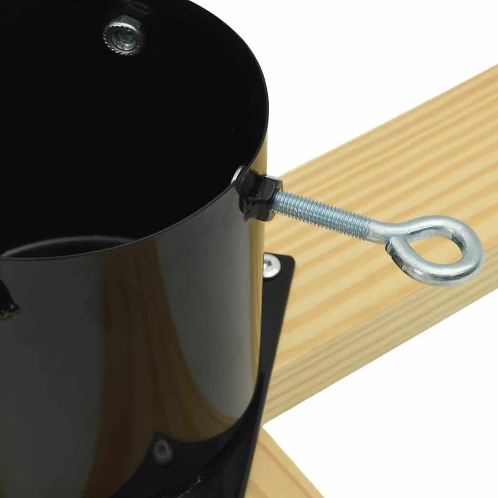 Kerstboomstandaard Zwart 50 x 50 x 16 cm Massief grenenhout is nu te koop bij PeponiXL, paradijselijk wonen!