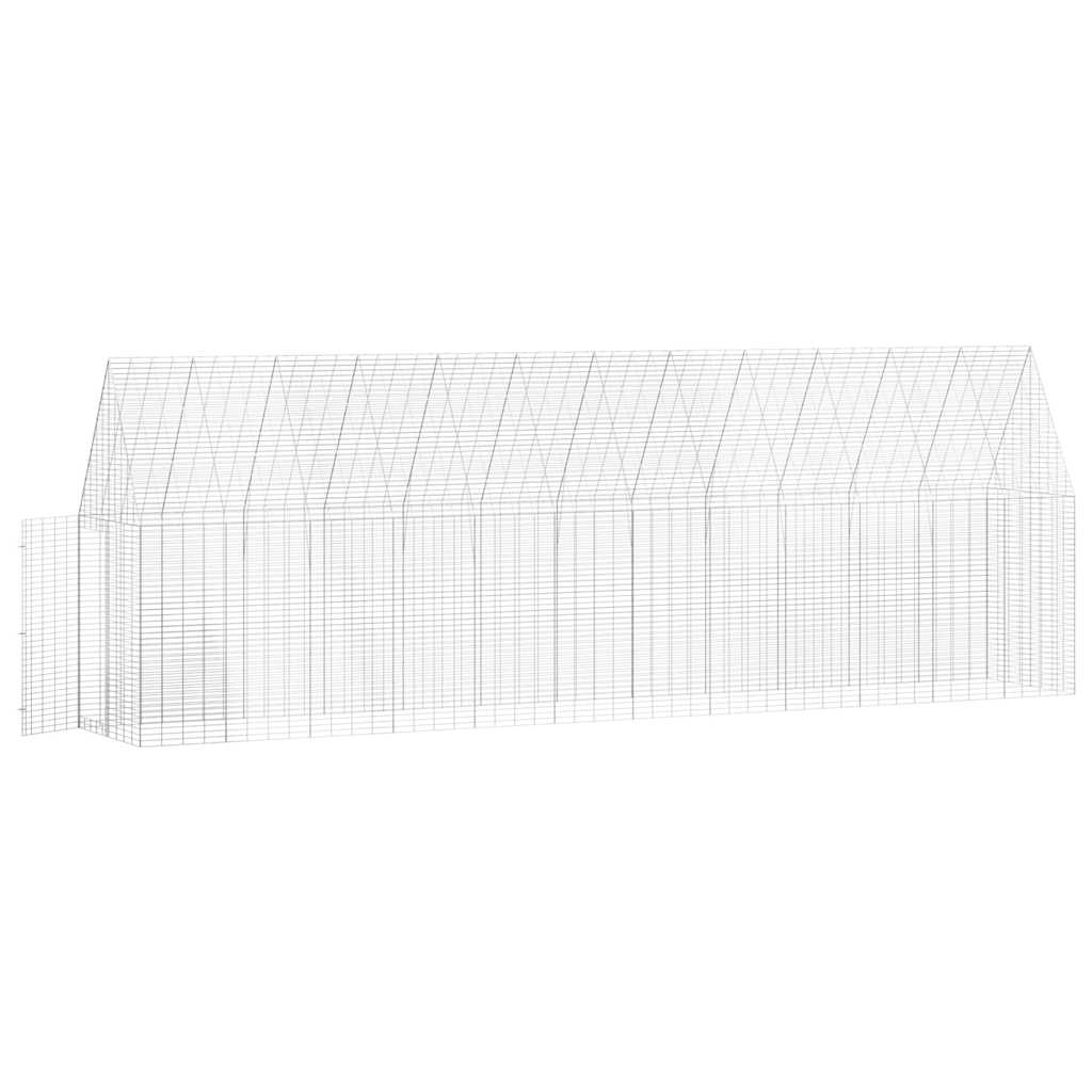 Kippenhok 2 pcs Zilver 600 x 100 x 210 cm Gegalvaniseerd staal is nu te koop bij PeponiXL, paradijselijk wonen!