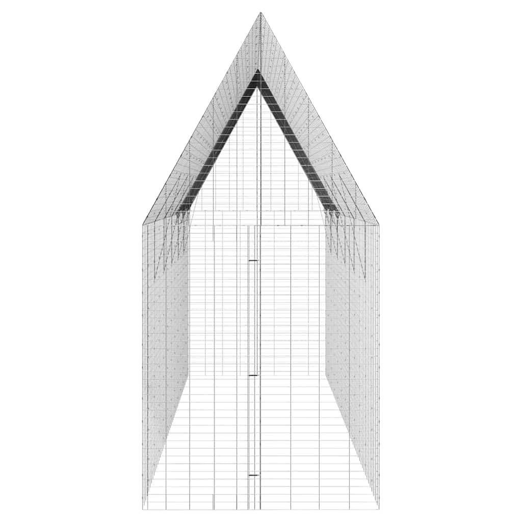 Kippenhok 2 pcs Zilver 600 x 100 x 210 cm Gegalvaniseerd staal is nu te koop bij PeponiXL, paradijselijk wonen!