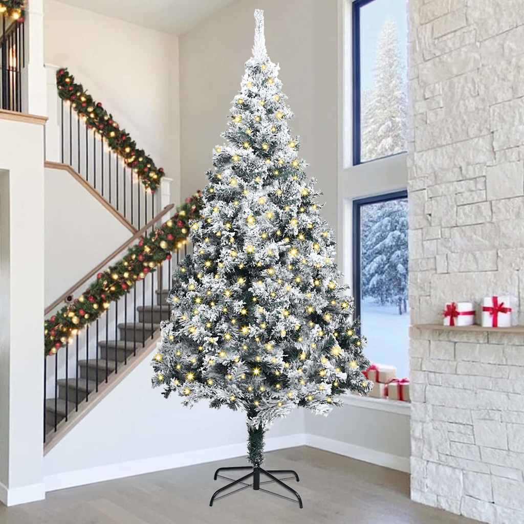 Kunst Kerstboom met verlichting met 300 LED Groen 400 cm PVC is nu te koop bij PeponiXL, paradijselijk wonen!