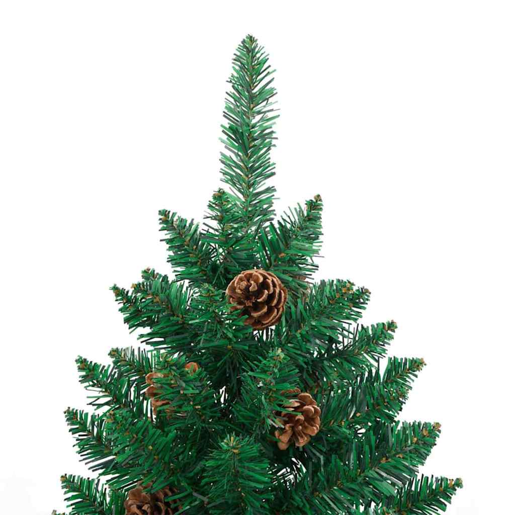 Slanke Kerstboom Groen 180 cm PVC en massief dennenhout is nu te koop bij PeponiXL, paradijselijk wonen!