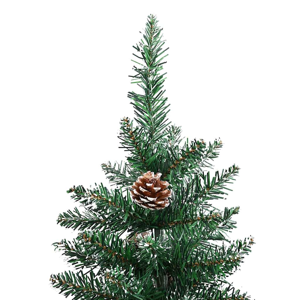Slanke Kerstboom Groen 180 cm PVC en massief dennenhout is nu te koop bij PeponiXL, paradijselijk wonen!