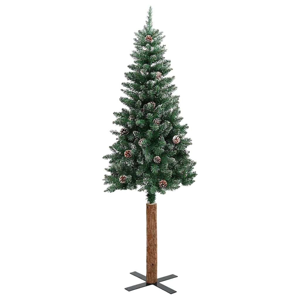 Slanke Kerstboom Groen 180 cm PVC en massief dennenhout is nu te koop bij PeponiXL, paradijselijk wonen!