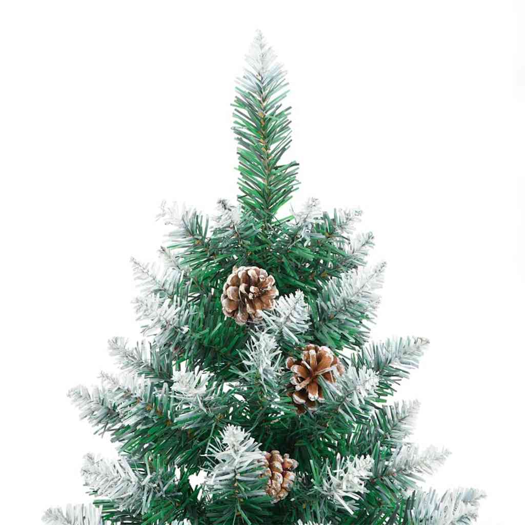 Slanke Kerstboom Groen 210 cm PVC en massief dennenhout is nu te koop bij PeponiXL, paradijselijk wonen!