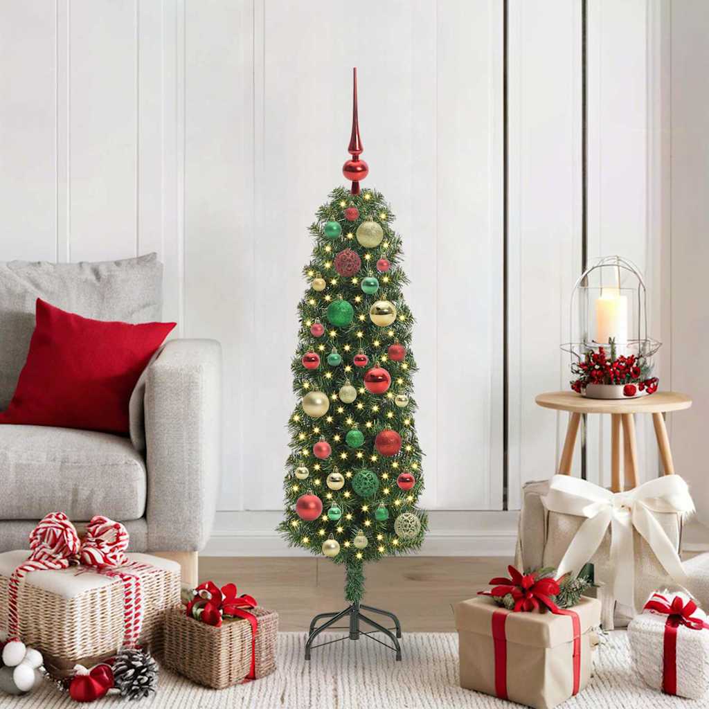 Kunstkerstboom Groen 120 cm PVC en Staal en Kunststof is nu te koop bij PeponiXL, paradijselijk wonen!