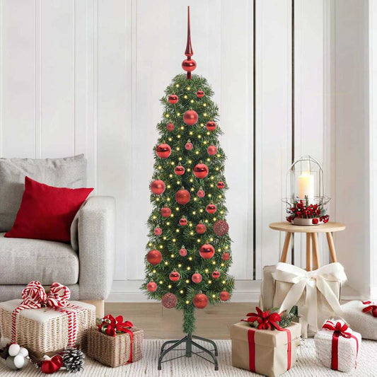 Kunstkerstboom Groen 150 cm PVC en Staal en Kunststof is nu te koop bij PeponiXL, paradijselijk wonen!
