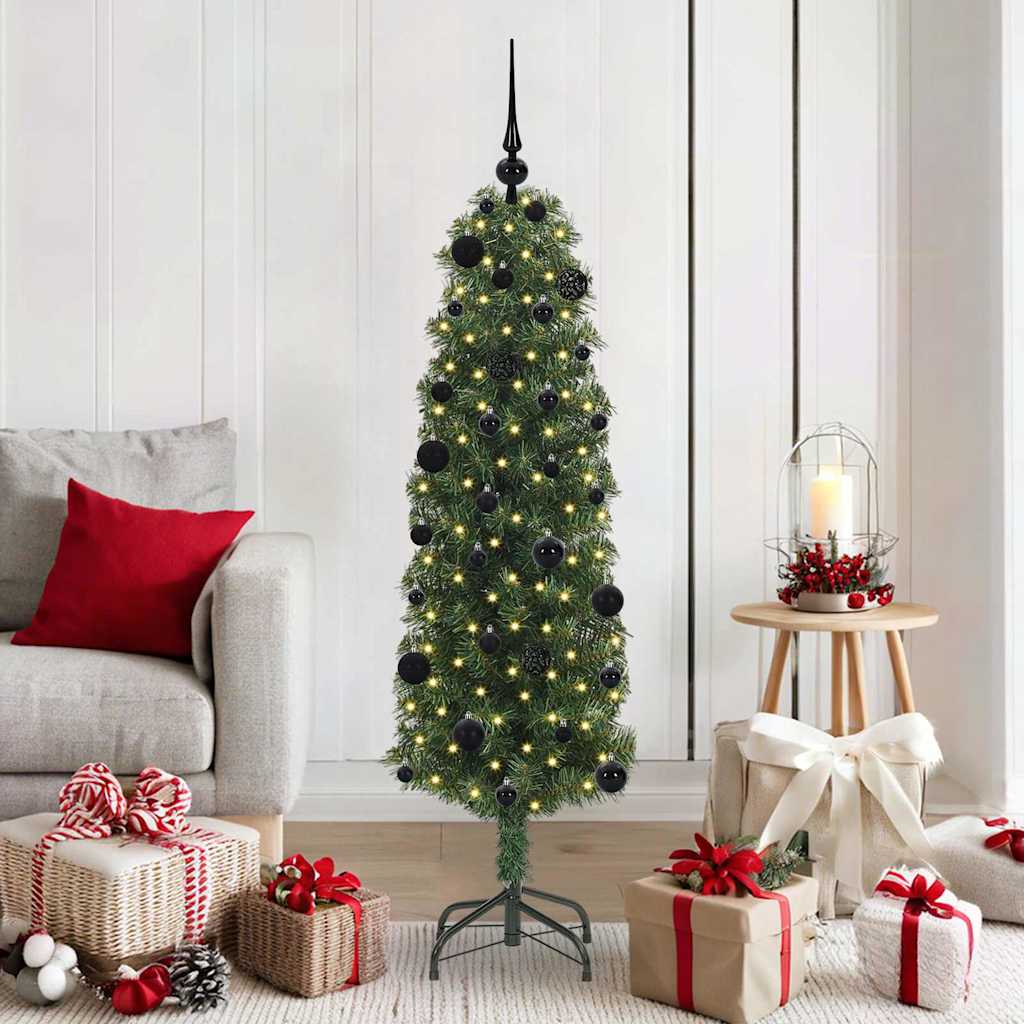 Kunstkerstboom Groen 150 cm PVC en Staal en Kunststof is nu te koop bij PeponiXL, paradijselijk wonen!