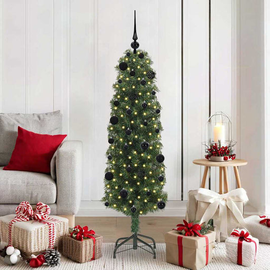 Kunstkerstboom Groen 150 cm PVC en Staal en Kunststof is nu te koop bij PeponiXL, paradijselijk wonen!