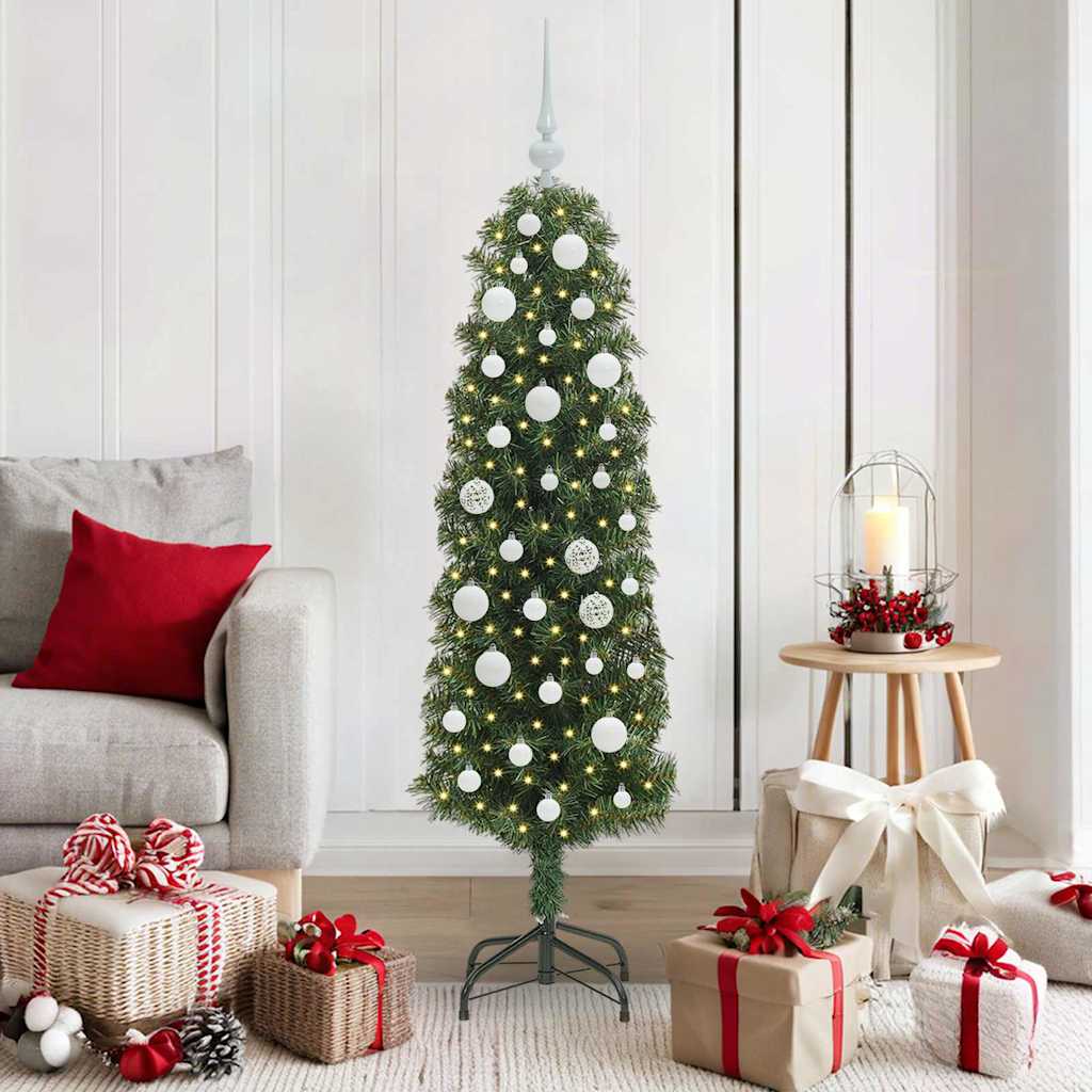 Kunstkerstboom Groen 150 cm PVC en Staal en Kunststof is nu te koop bij PeponiXL, paradijselijk wonen!