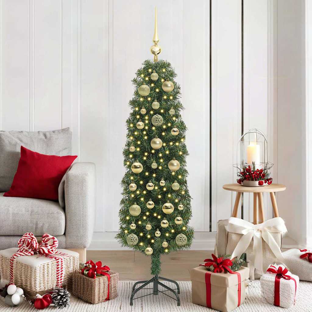 Kunstkerstboom Groen 150 cm PVC en Staal en Kunststof is nu te koop bij PeponiXL, paradijselijk wonen!