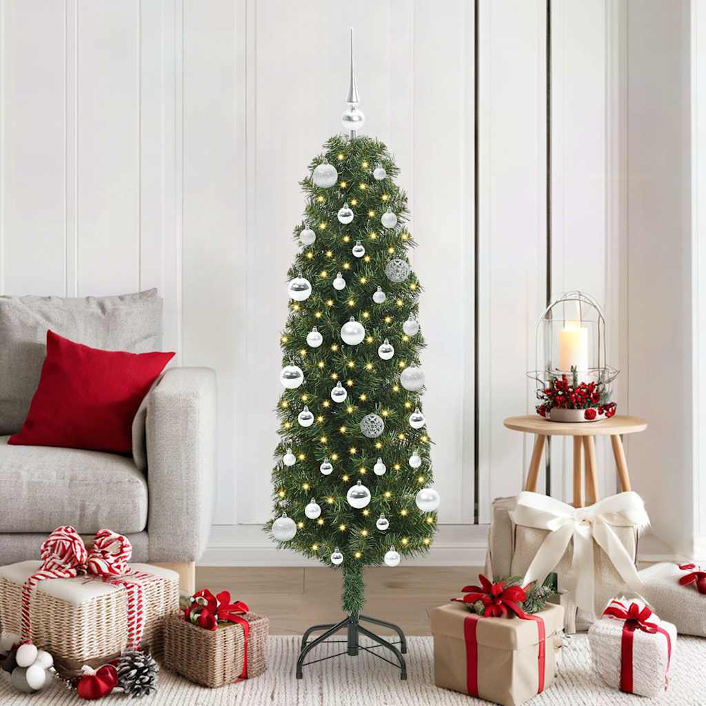 Kunstkerstboom Groen 150 cm PVC en Staal en Kunststof is nu te koop bij PeponiXL, paradijselijk wonen!