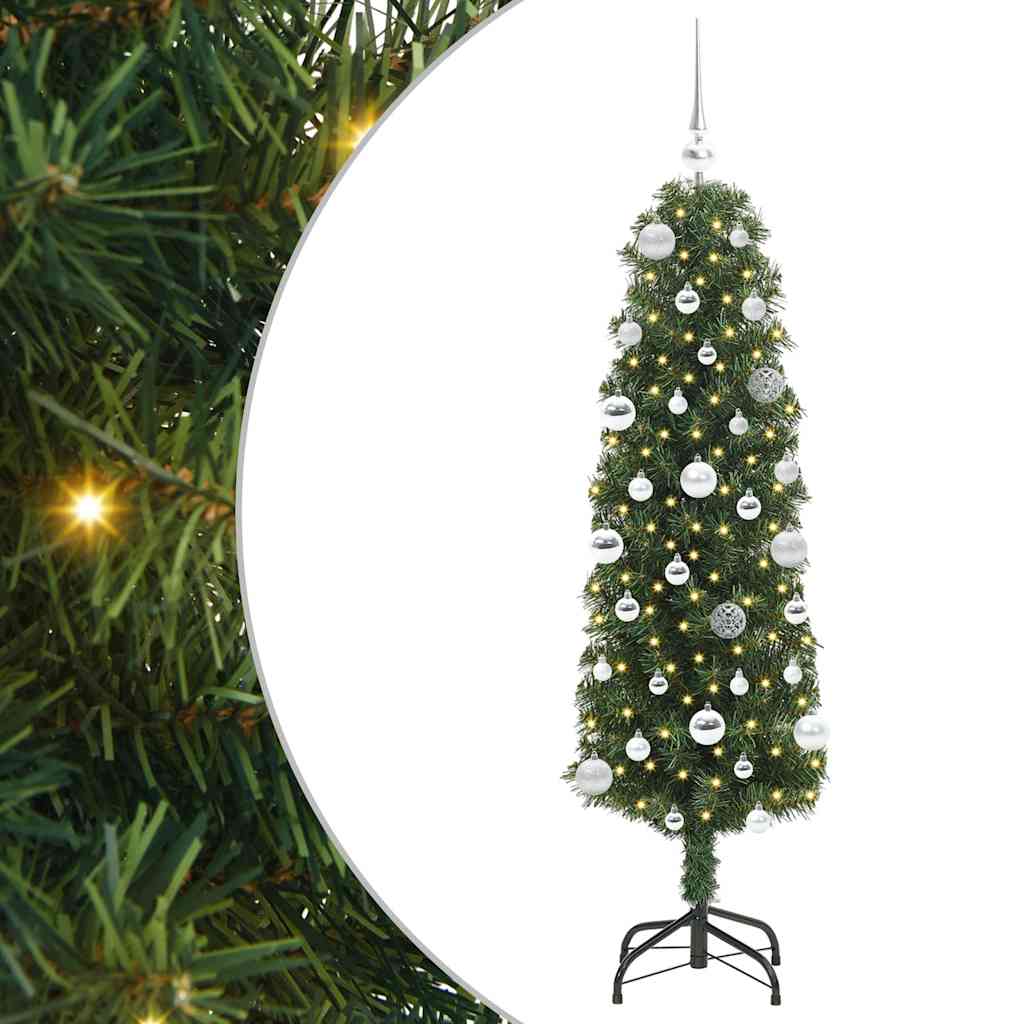 Kunstkerstboom Groen 150 cm PVC en Staal en Kunststof is nu te koop bij PeponiXL, paradijselijk wonen!