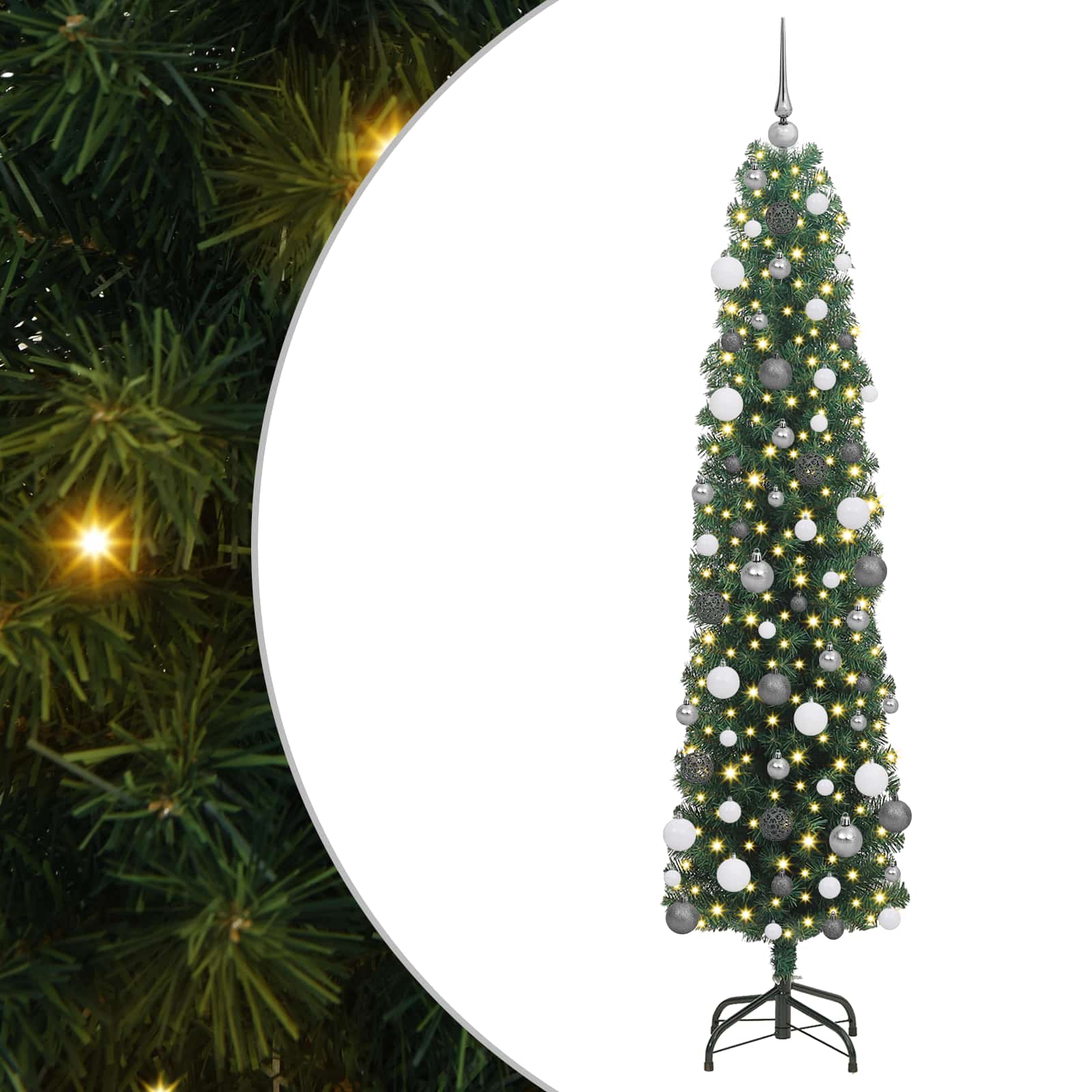 Kunstkerstboom Groen 180 cm PVC en Staal en Kunststof is nu te koop bij PeponiXL, paradijselijk wonen!