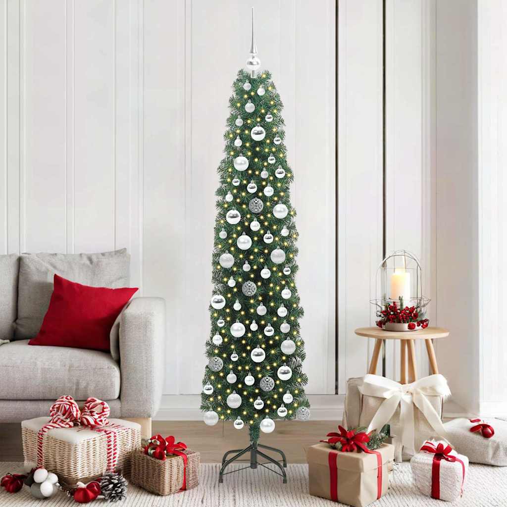 Kunstkerstboom Groen 180 cm PVC en Staal en Kunststof is nu te koop bij PeponiXL, paradijselijk wonen!