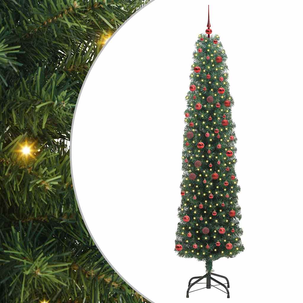 Kunstkerstboom Groen 210 cm PVC en Staal en Kunststof is nu te koop bij PeponiXL, paradijselijk wonen!