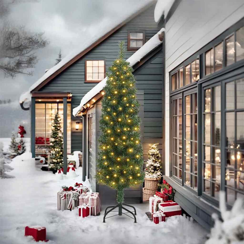 Kunstkerstboom Groen 240 cm PVC en Staal en Kunststof is nu te koop bij PeponiXL, paradijselijk wonen!