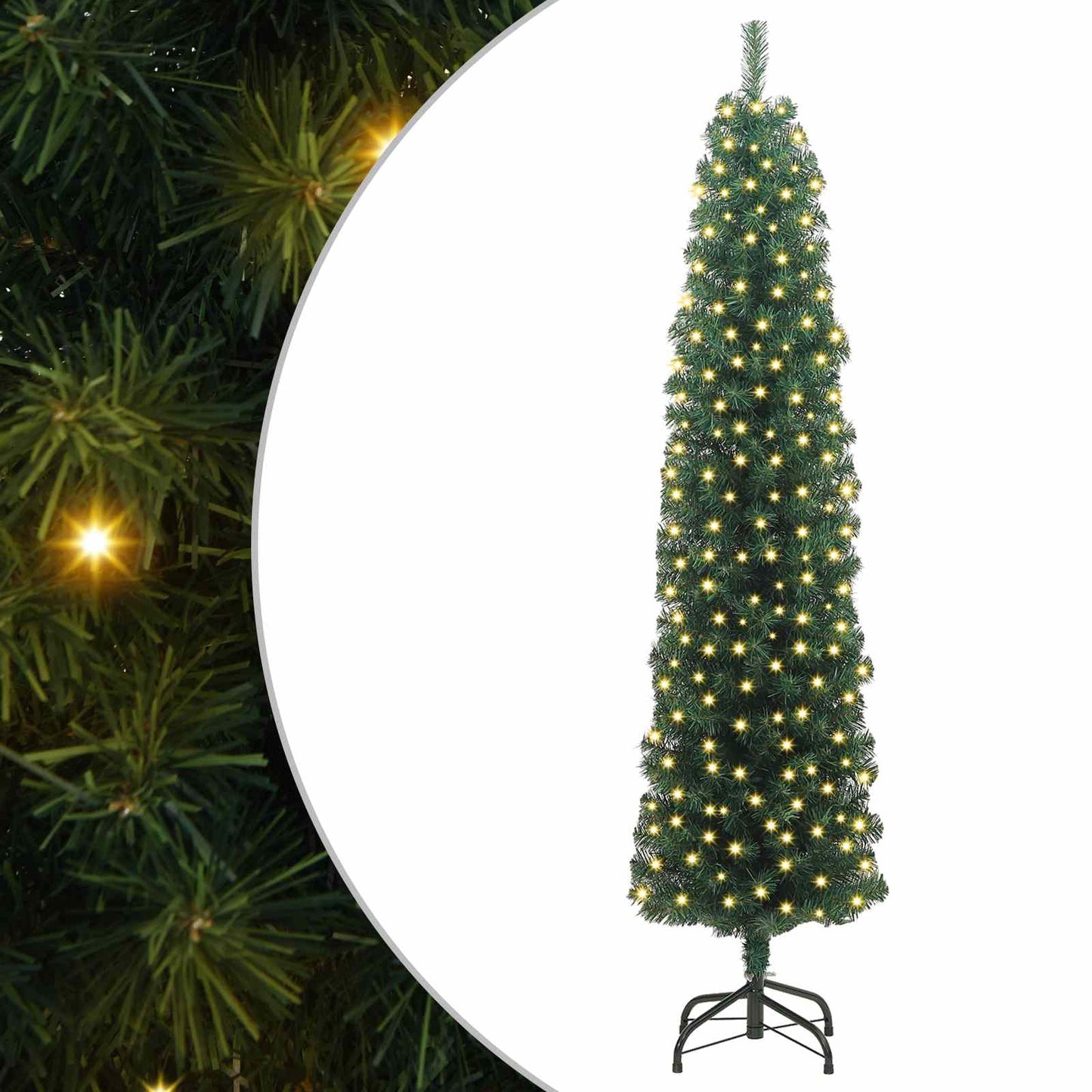 Kunstkerstboom Groen 240 cm PVC en Staal en Kunststof is nu te koop bij PeponiXL, paradijselijk wonen!