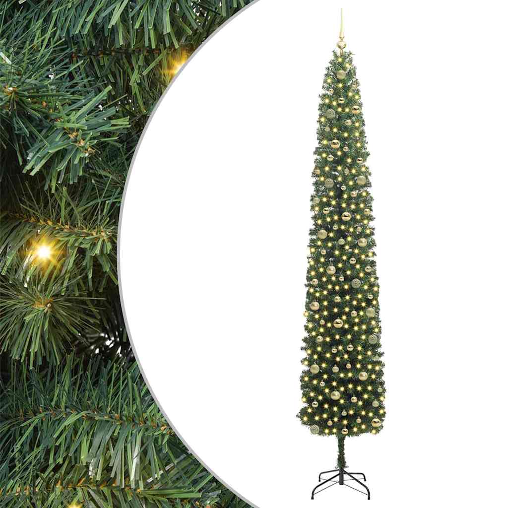 Kunstkerstboom Groen 270 cm PVC en Staal en Kunststof is nu te koop bij PeponiXL, paradijselijk wonen!