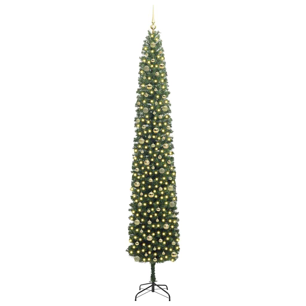 Kunstkerstboom Groen 270 cm PVC en Staal en Kunststof is nu te koop bij PeponiXL, paradijselijk wonen!