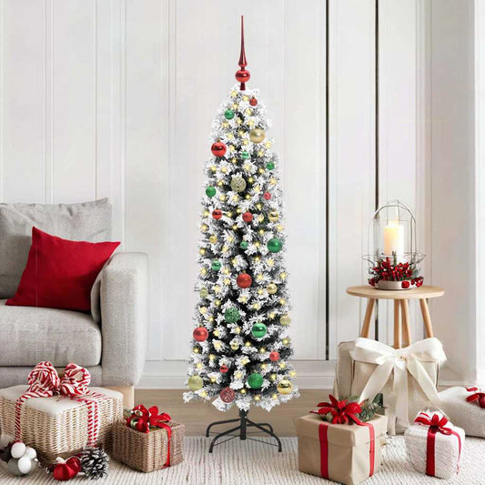 Kunstkerstboom Groen 150 cm PVC en Staal en Kunststof is nu te koop bij PeponiXL, paradijselijk wonen!
