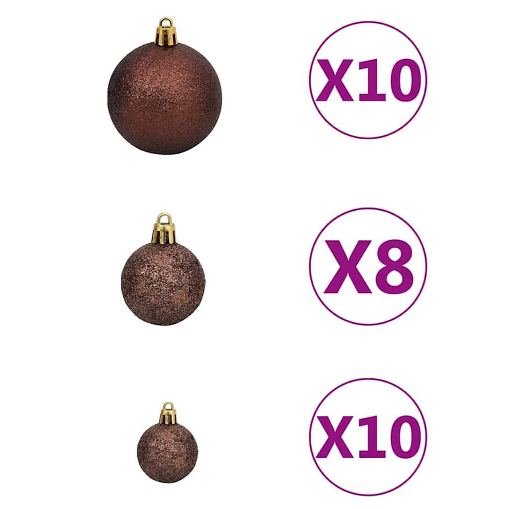 Kunstkerstboom Groen 240 cm PVC en Staal en Kunststof