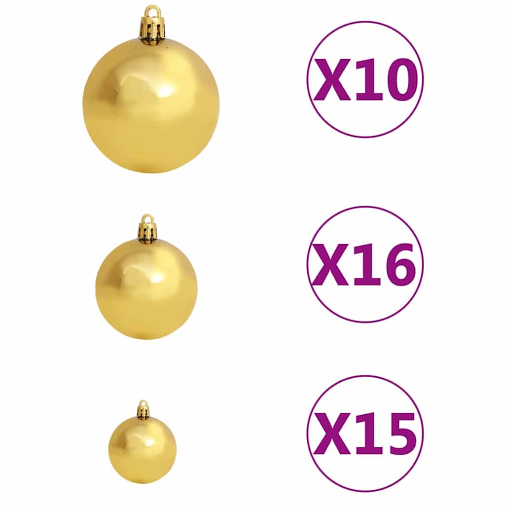 Kunstkerstboom Groen 240 cm PVC en Staal en Kunststof