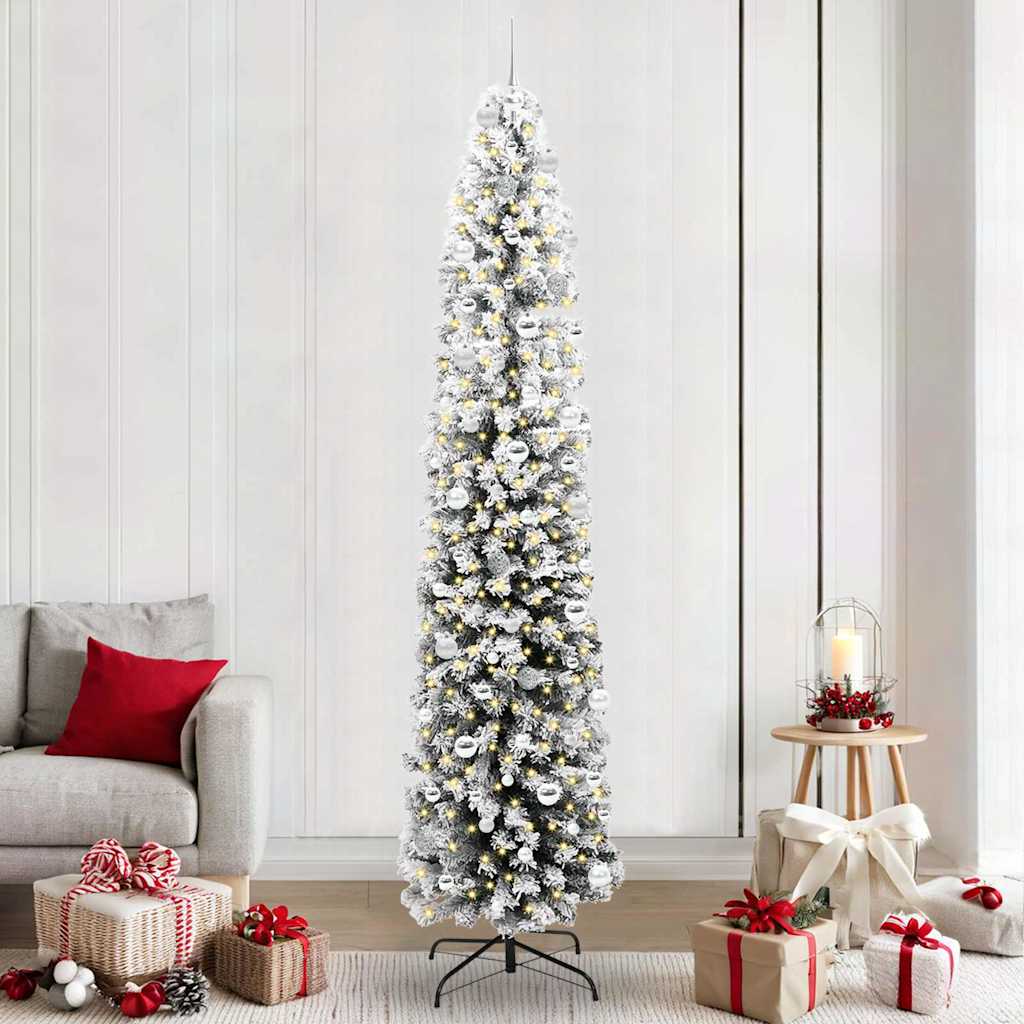 Kunstkerstboom Groen 240 cm PVC en Staal en Kunststof is nu te koop bij PeponiXL, paradijselijk wonen!