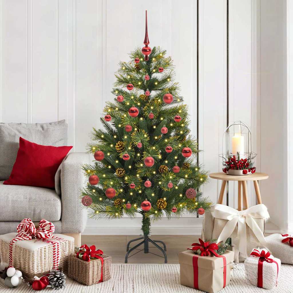 Kunstmatige Scharnier Kerstboom met Cones Groen 150 cm is nu te koop bij PeponiXL, paradijselijk wonen!