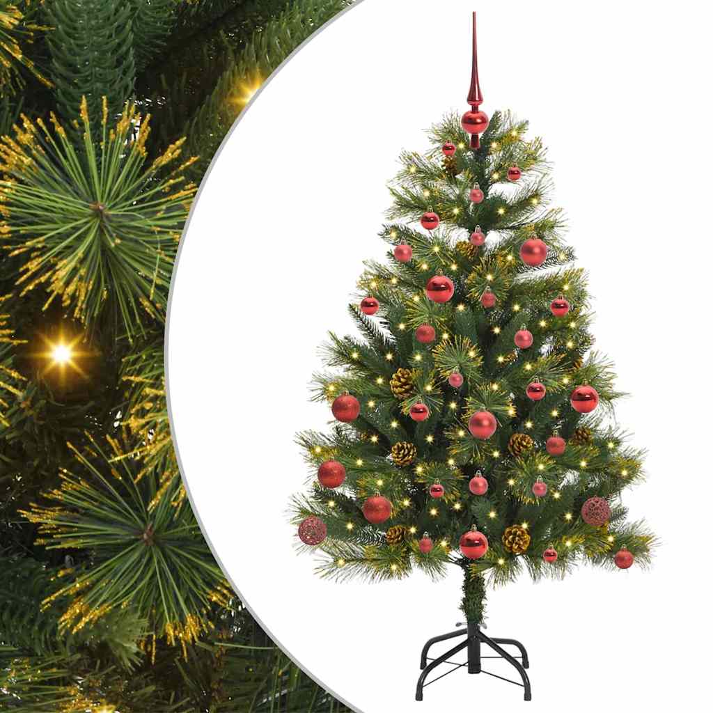 Kunstmatige Scharnier Kerstboom met Cones Groen 150 cm is nu te koop bij PeponiXL, paradijselijk wonen!