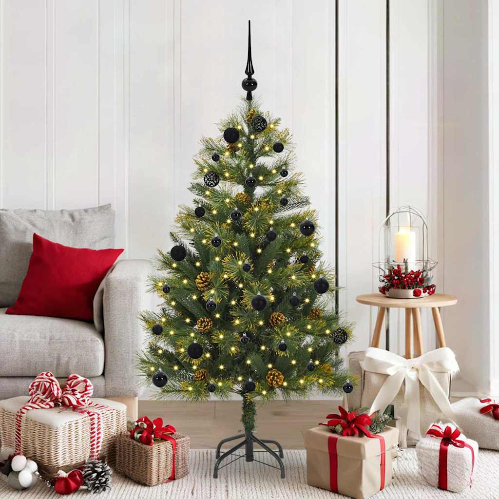 Kunstmatige Scharnier Kerstboom met Cones Groen 150 cm is nu te koop bij PeponiXL, paradijselijk wonen!