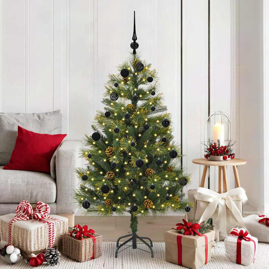 Kunstmatige Scharnier Kerstboom met Cones Groen 150 cm is nu te koop bij PeponiXL, paradijselijk wonen!