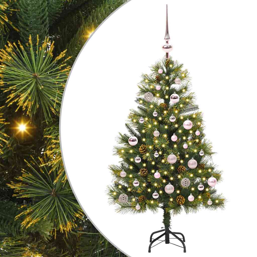 Kunstmatige Scharnier Kerstboom met Cones Groen 150 cm is nu te koop bij PeponiXL, paradijselijk wonen!