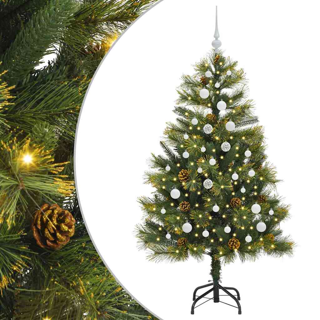 Kunstmatige Scharnier Kerstboom met Cones Groen 150 cm is nu te koop bij PeponiXL, paradijselijk wonen!