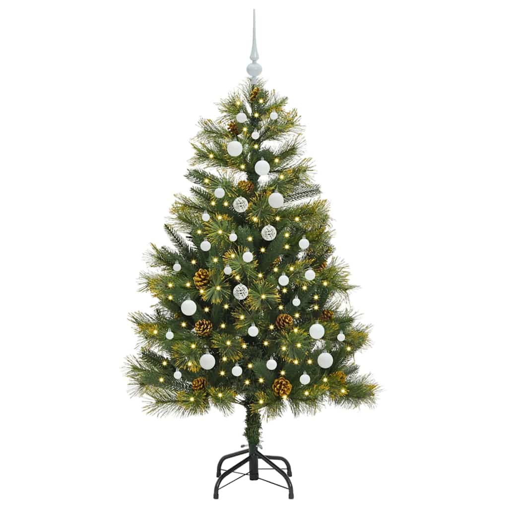 Kunstmatige Scharnier Kerstboom met Cones Groen 150 cm is nu te koop bij PeponiXL, paradijselijk wonen!