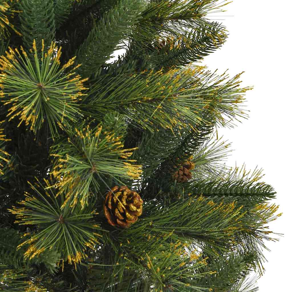 Kunstmatige Scharnier Kerstboom met Cones Groen 150 cm is nu te koop bij PeponiXL, paradijselijk wonen!