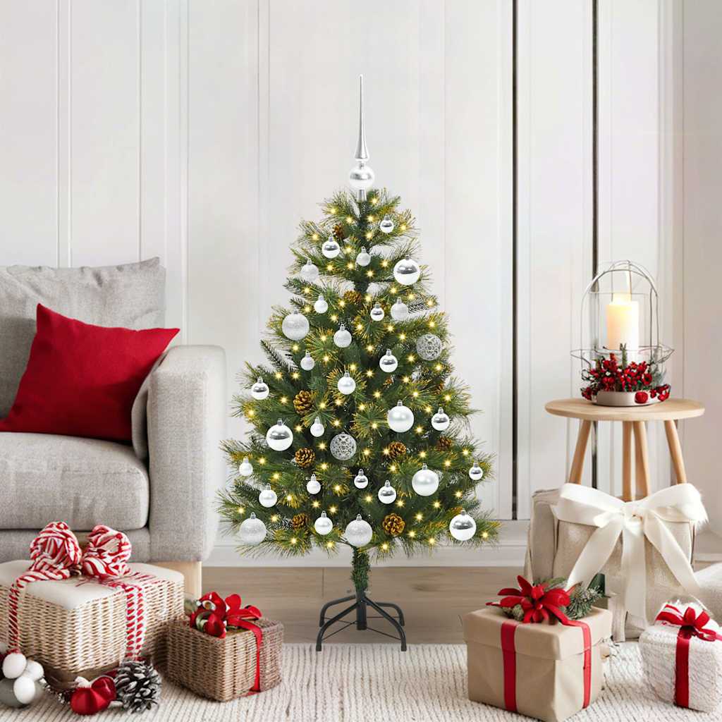 Kunstmatige Scharnier Kerstboom met Cones Groen 150 cm is nu te koop bij PeponiXL, paradijselijk wonen!