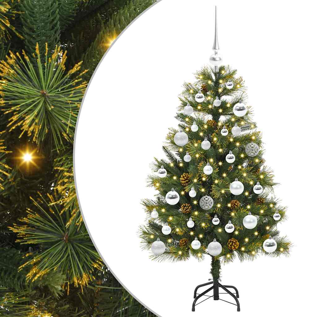 Kunstmatige Scharnier Kerstboom met Cones Groen 150 cm is nu te koop bij PeponiXL, paradijselijk wonen!