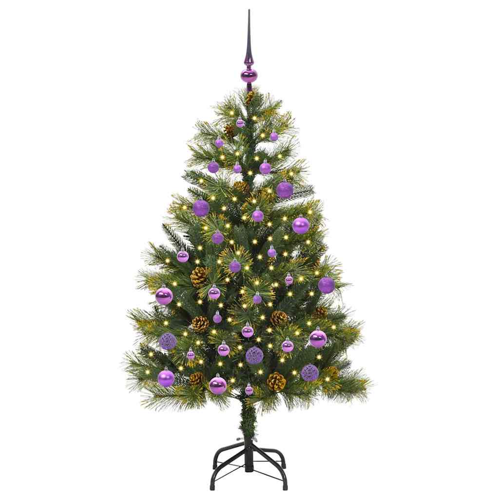 Kunstmatige Scharnier Kerstboom met Cones Groen 150 cm is nu te koop bij PeponiXL, paradijselijk wonen!