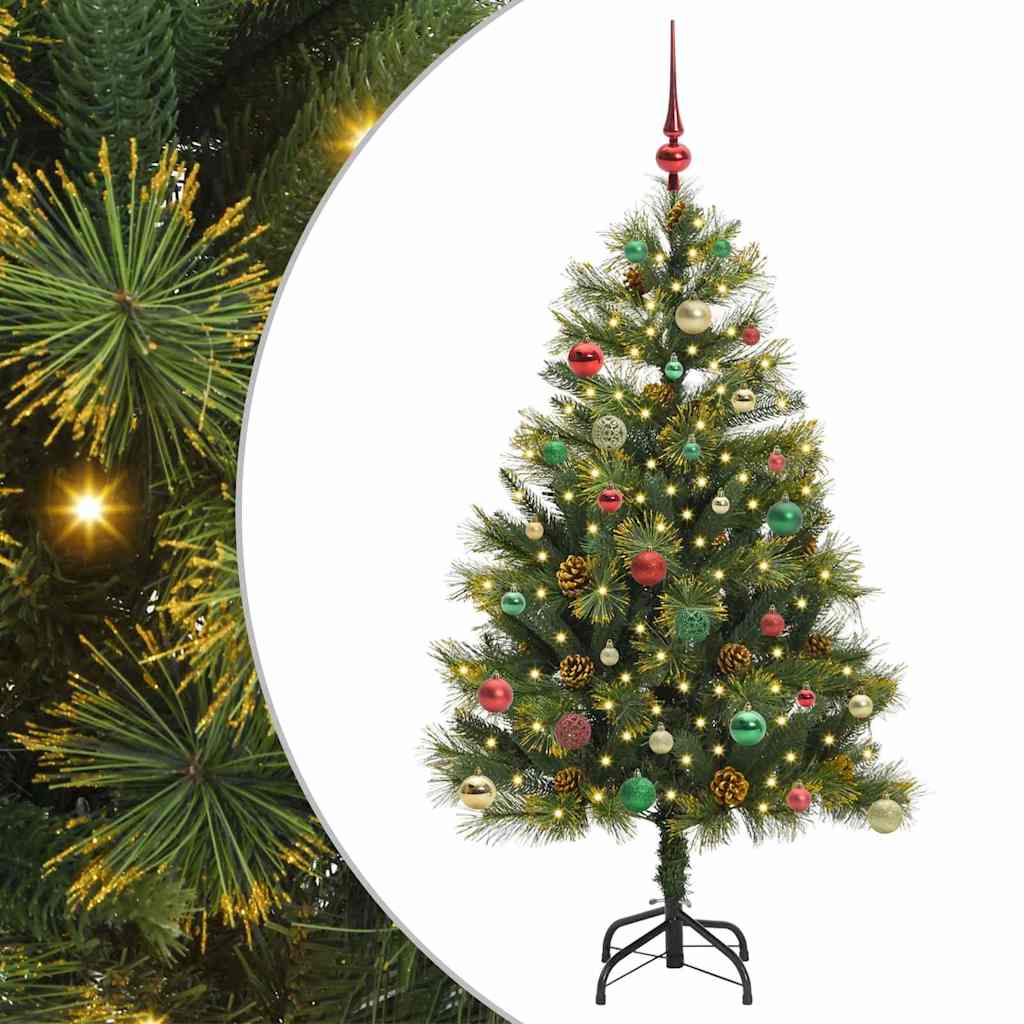 Kunstmatige Scharnier Kerstboom met Cones Groen 150 cm is nu te koop bij PeponiXL, paradijselijk wonen!