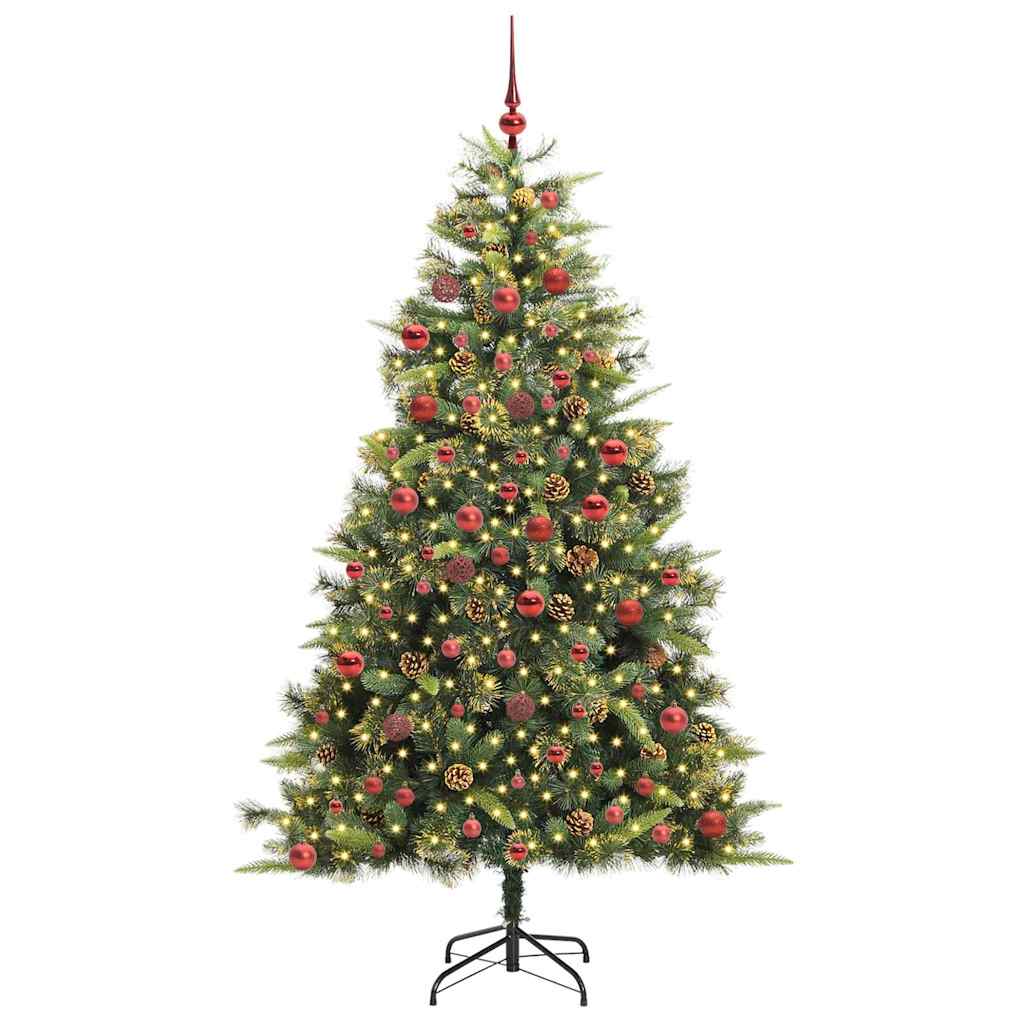 Kunstmatige Scharnier Kerstboom met Cones Groen 180 cm is nu te koop bij PeponiXL, paradijselijk wonen!