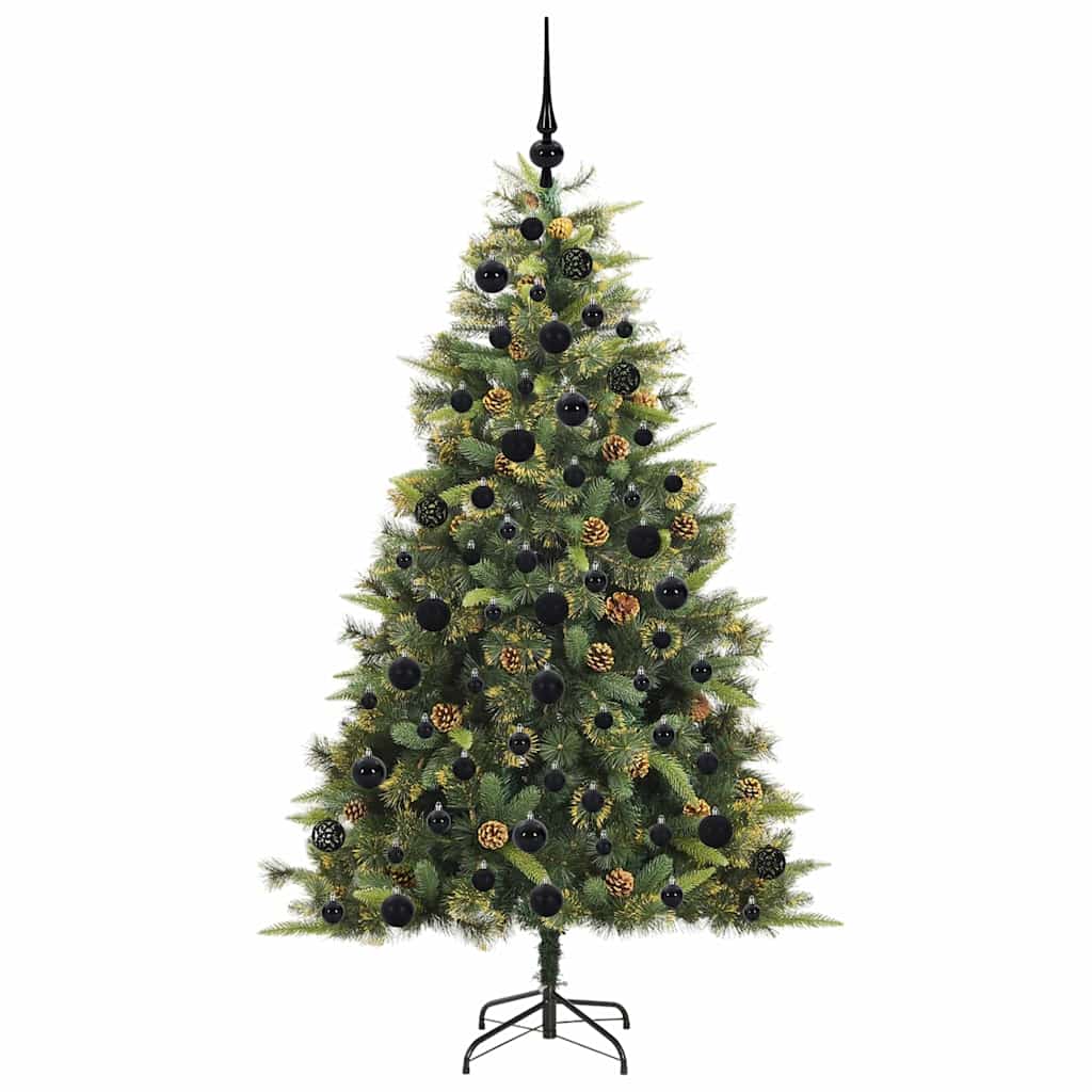 Kunstmatige Scharnier Kerstboom met Cones Groen 180 cm is nu te koop bij PeponiXL, paradijselijk wonen!