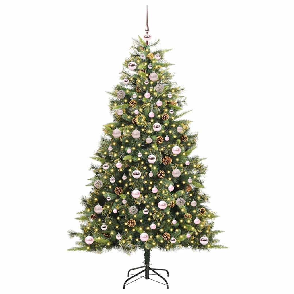 Kunstmatige Scharnier Kerstboom met Cones Groen 180 cm is nu te koop bij PeponiXL, paradijselijk wonen!