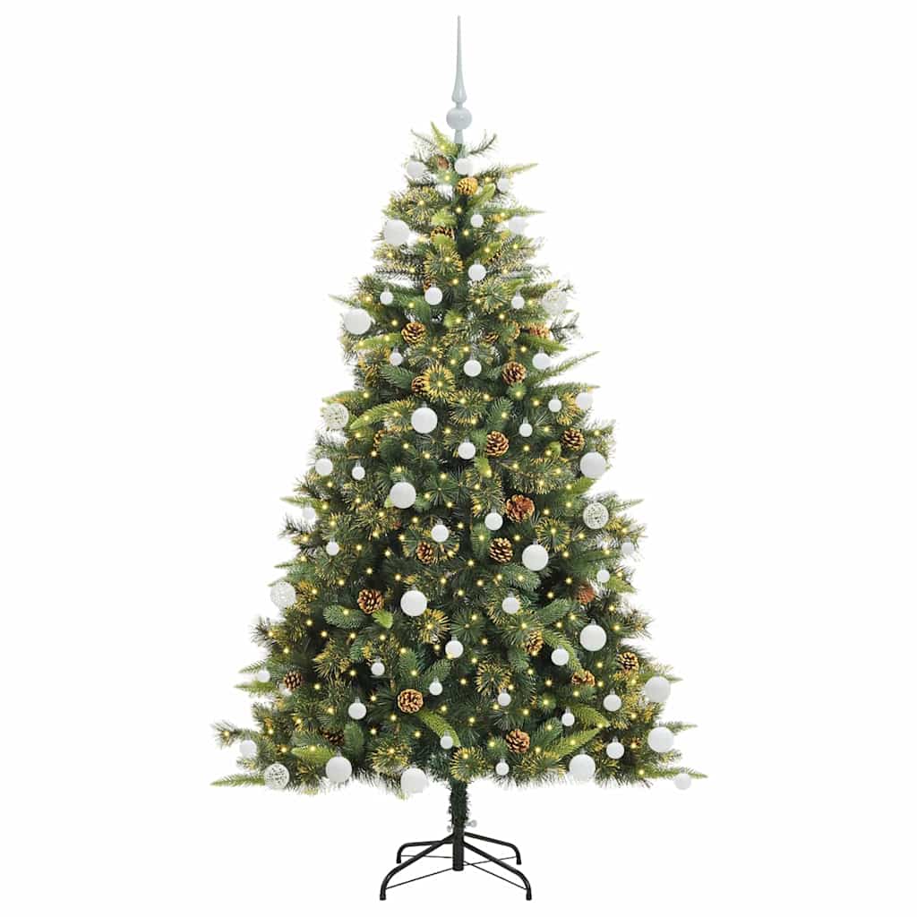 Kunstmatige Scharnier Kerstboom met Cones Groen 180 cm is nu te koop bij PeponiXL, paradijselijk wonen!