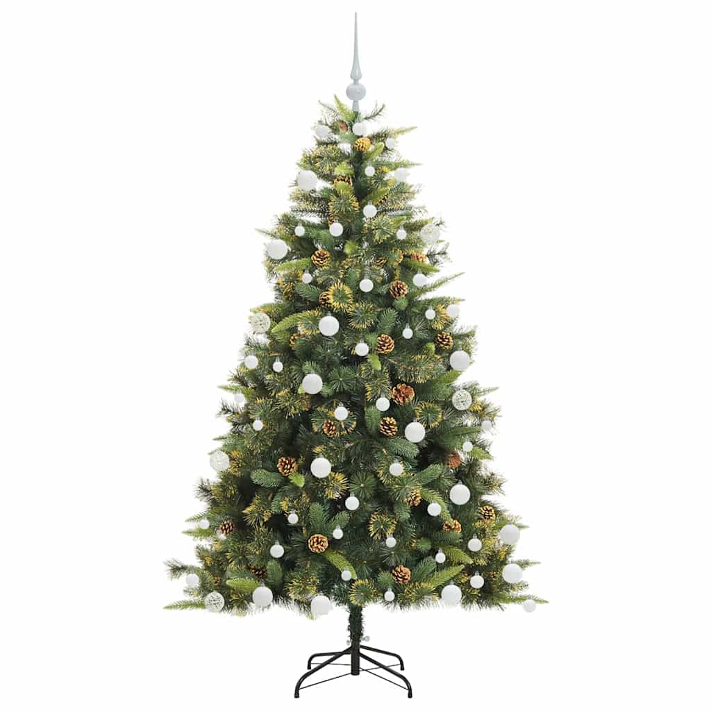 Kunstmatige Scharnier Kerstboom met Cones Groen 180 cm is nu te koop bij PeponiXL, paradijselijk wonen!